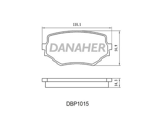 Danaher DBP1015 Brake Pad Set, disc brake DBP1015