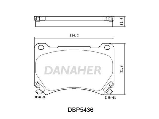 Danaher DBP5436 Front disc brake pads, set DBP5436