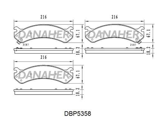 Danaher DBP5358 Front disc brake pads, set DBP5358