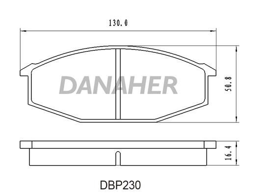 Danaher DBP230 Brake Pad Set, disc brake DBP230
