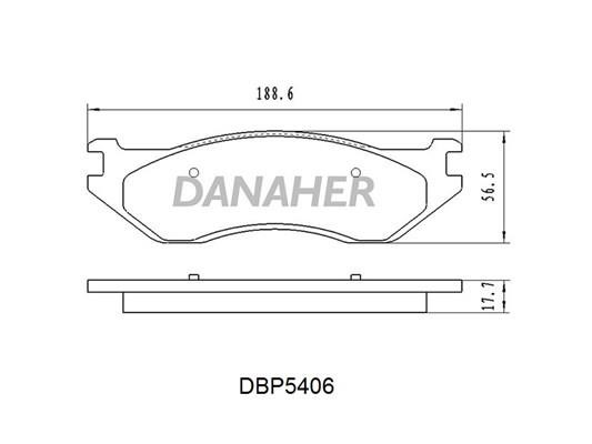 Danaher DBP5406 Front disc brake pads, set DBP5406