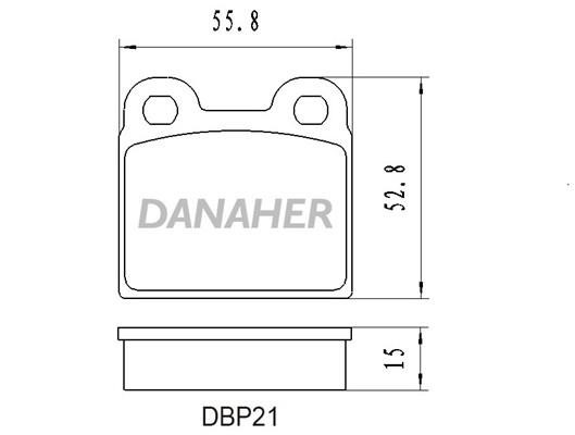 Danaher DBP21 Brake Pad Set, disc brake DBP21