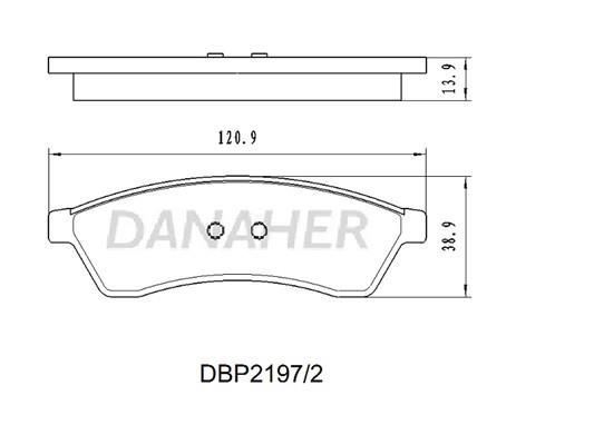 Danaher DBP2197/2 Brake Pad Set, disc brake DBP21972