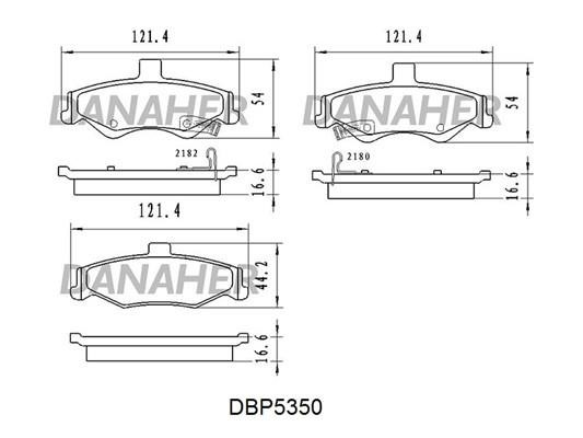 Danaher DBP5350 Front disc brake pads, set DBP5350