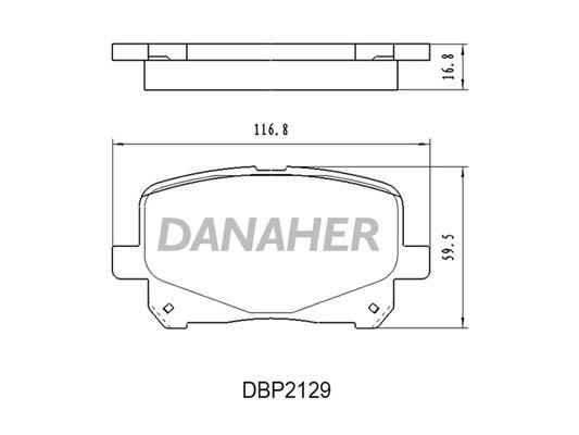 Danaher DBP2129 Brake Pad Set, disc brake DBP2129
