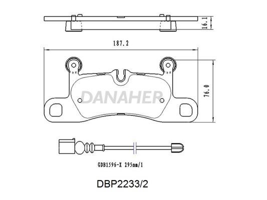 Danaher DBP2233/2 Brake Pad Set, disc brake DBP22332