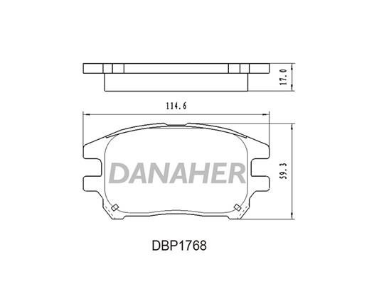 Danaher DBP1768 Brake Pad Set, disc brake DBP1768