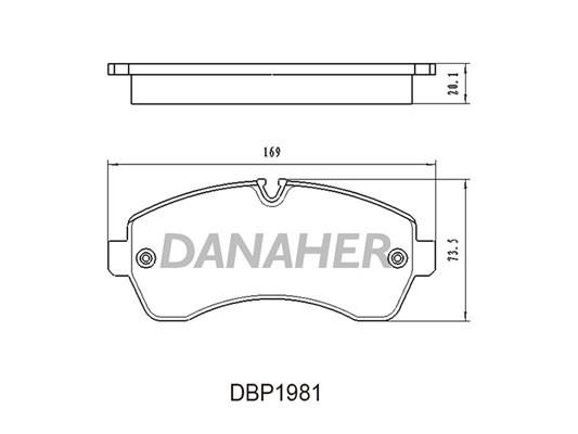 Danaher DBP1981 Brake Pad Set, disc brake DBP1981