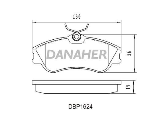 Danaher DBP1624 Brake Pad Set, disc brake DBP1624