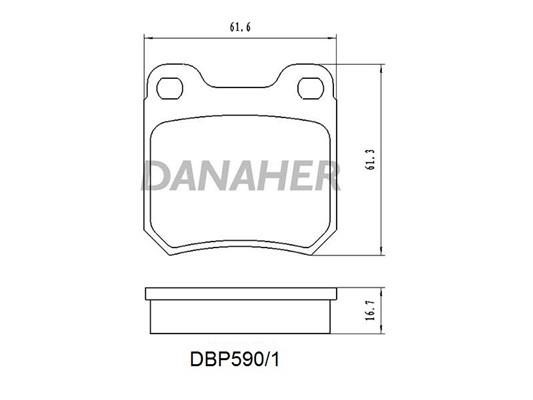Danaher DBP590/1 Brake Pad Set, disc brake DBP5901