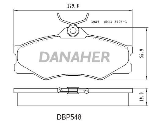 Danaher DBP548 Brake Pad Set, disc brake DBP548