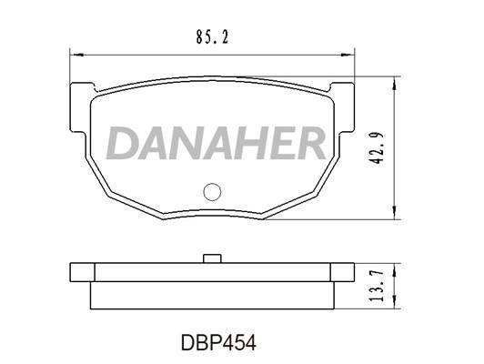 Danaher DBP454 Brake Pad Set, disc brake DBP454
