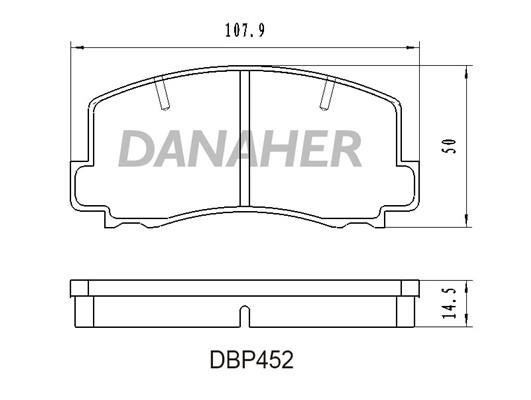 Danaher DBP452 Brake Pad Set, disc brake DBP452