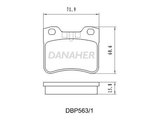 Danaher DBP563/1 Brake Pad Set, disc brake DBP5631