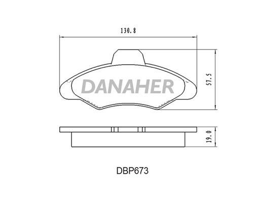 Danaher DBP673 Brake Pad Set, disc brake DBP673