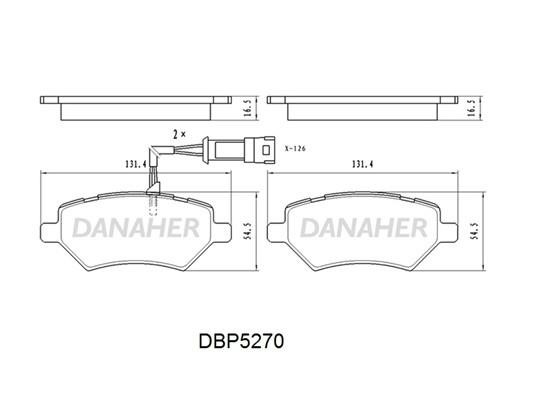 Danaher DBP5270 Brake Pad Set, disc brake DBP5270