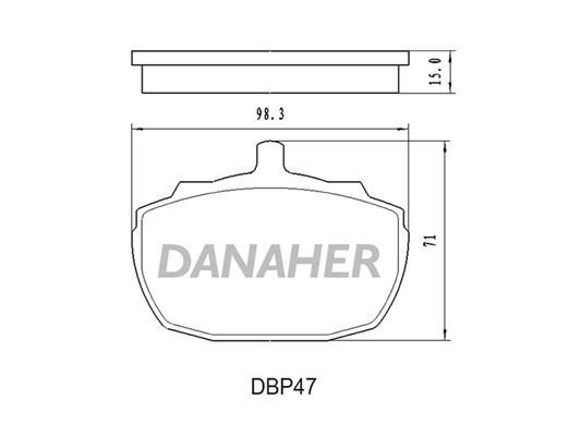 Danaher DBP47 Brake Pad Set, disc brake DBP47