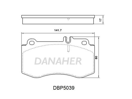 Danaher DBP5039 Brake Pad Set, disc brake DBP5039
