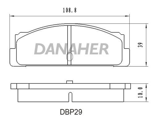 Danaher DBP29 Brake Pad Set, disc brake DBP29