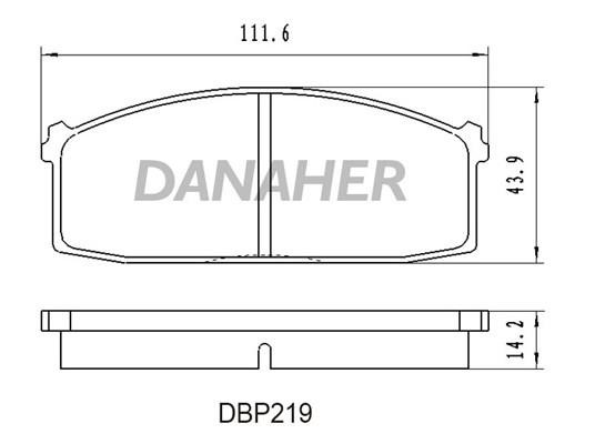 Danaher DBP219 Brake Pad Set, disc brake DBP219