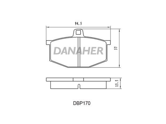 Danaher DBP170 Brake Pad Set, disc brake DBP170
