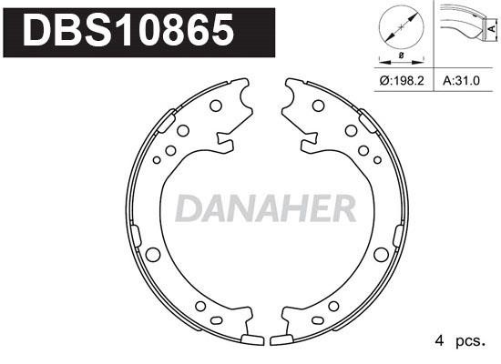 Danaher DBS10865 Parking brake shoes DBS10865
