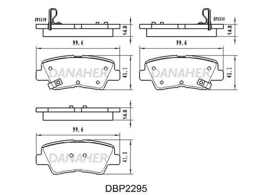 Danaher DBP2295 Brake Pad Set, disc brake DBP2295