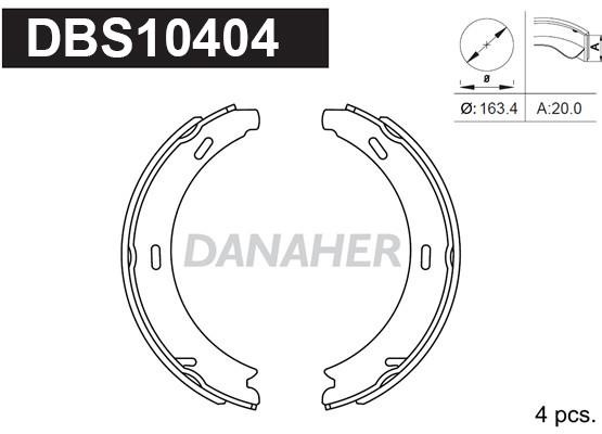 Danaher DBS10404 Parking brake shoes DBS10404