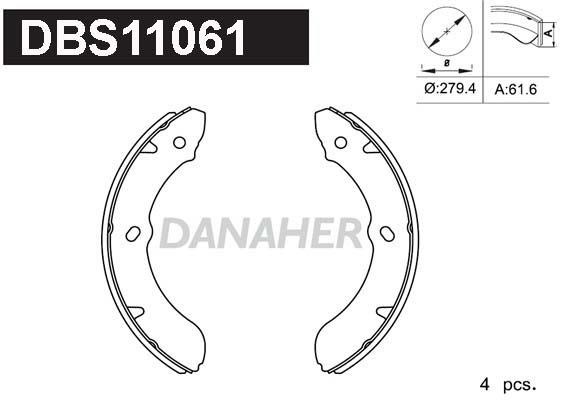 Danaher DBS11061 Brake shoe set DBS11061