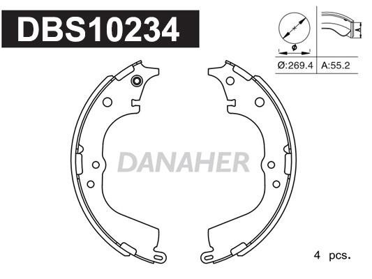 Danaher DBS10234 Brake shoe set DBS10234