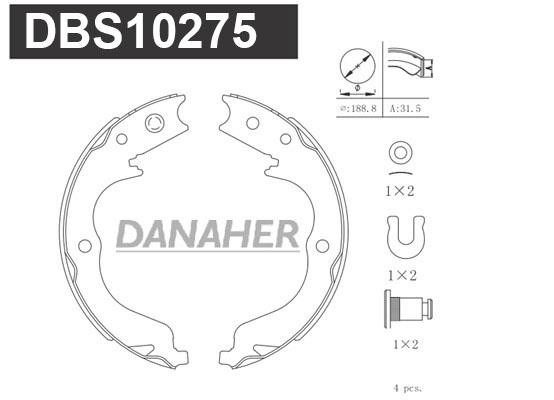 Danaher DBS10275 Parking brake shoes DBS10275