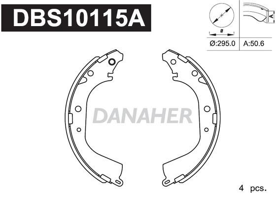 Danaher DBS10115A Brake shoe set DBS10115A