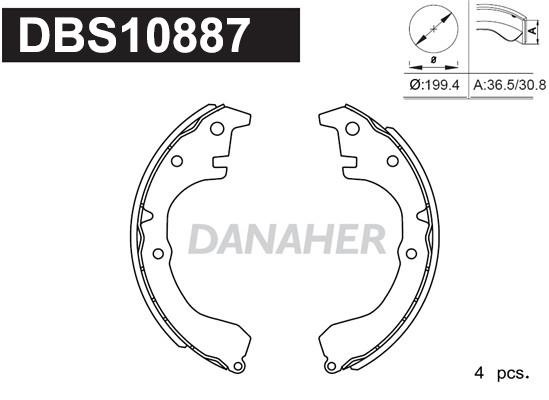 Danaher DBS10887 Brake shoe set DBS10887