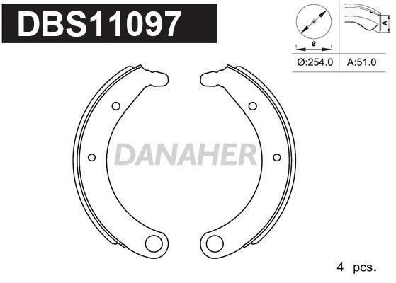 Danaher DBS11097 Brake shoe set DBS11097