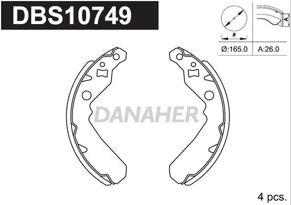 Danaher DBS10749 Brake shoe set DBS10749