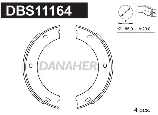 Danaher DBS11164 Parking brake shoes DBS11164