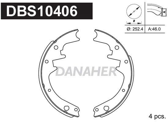 Danaher DBS10406 Brake shoe set DBS10406
