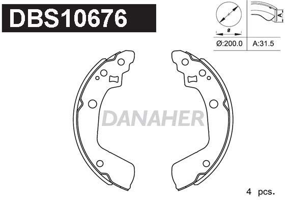 Danaher DBS10676 Brake shoe set DBS10676