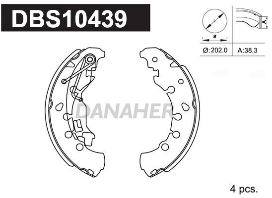 Danaher DBS10439 Brake shoe set DBS10439