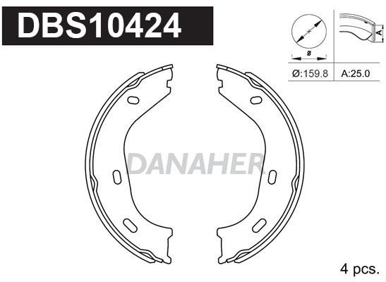 Danaher DBS10424 Parking brake shoes DBS10424
