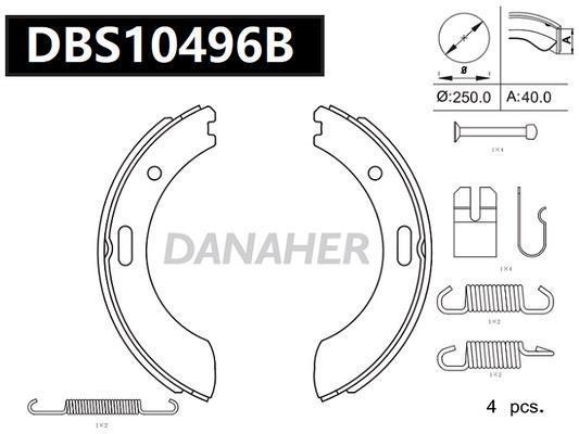 Danaher DBS10496B Brake shoe set DBS10496B