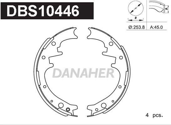 Danaher DBS10446 Brake shoe set DBS10446