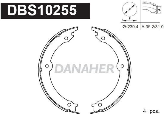 Danaher DBS10255 Parking brake shoes DBS10255
