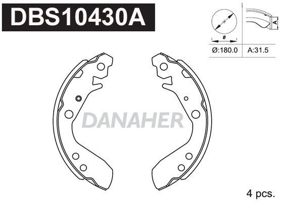 Danaher DBS10430A Brake shoe set DBS10430A