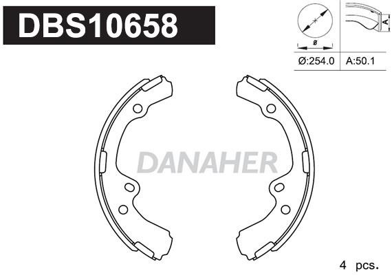 Danaher DBS10658 Brake shoe set DBS10658