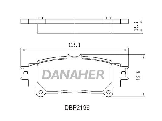 Danaher DBP2196 Brake Pad Set, disc brake DBP2196