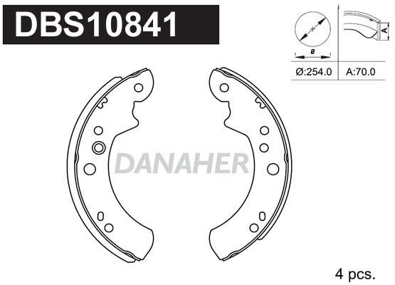 Danaher DBS10841 Brake shoe set DBS10841