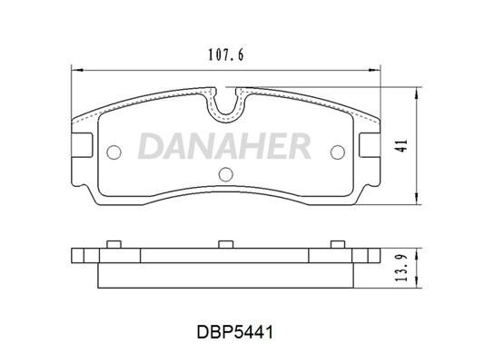 Danaher DBP5441 Rear disc brake pads, set DBP5441