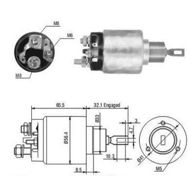 We Parts 471480064 Solenoid switch, starter 471480064