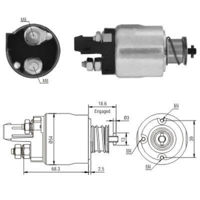 We Parts 471480158 Solenoid switch, starter 471480158